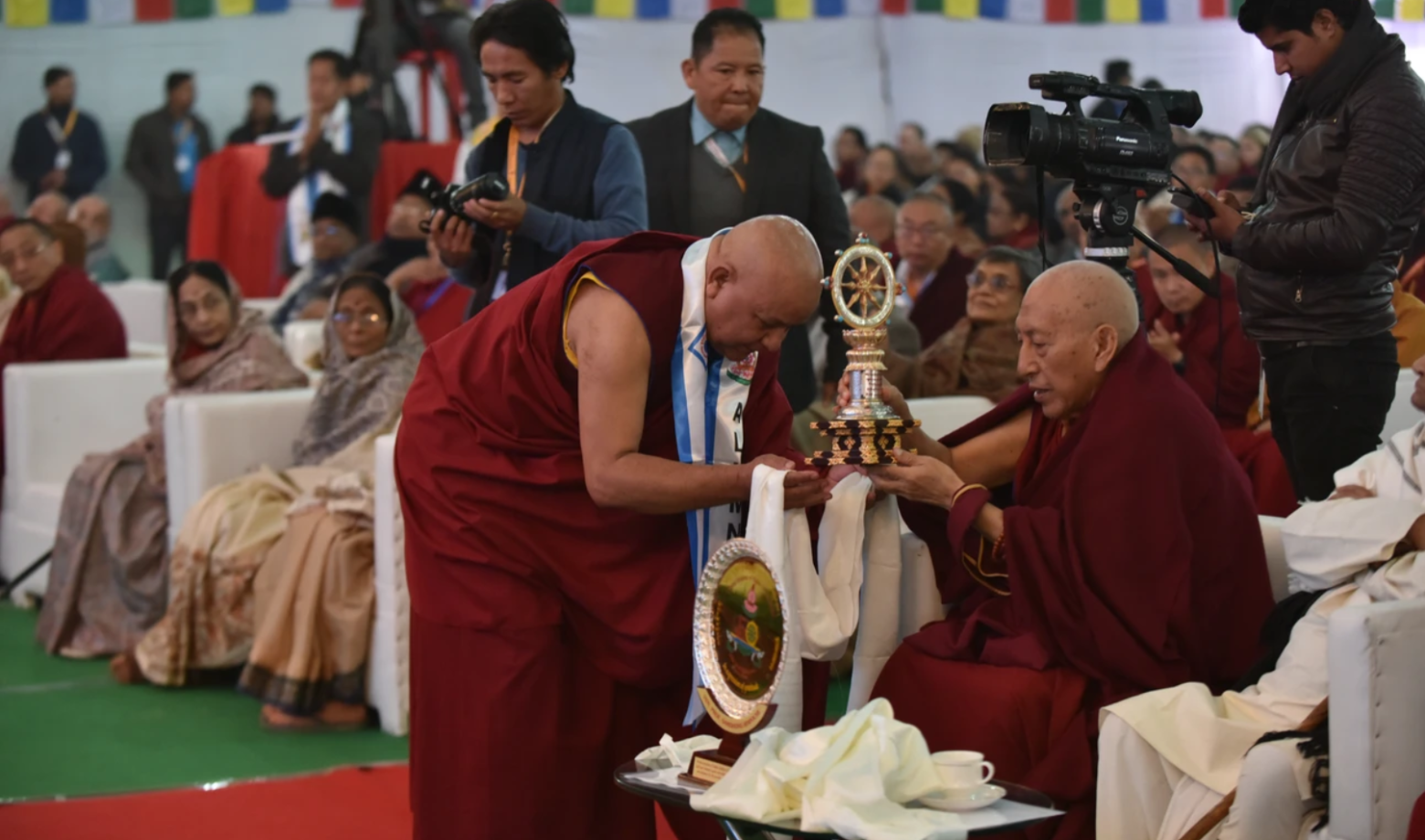 Felicitation of Ven. Prof. S. Rinpoche by Prof. W. D. Negi